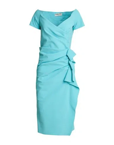 Chiara Boni La Petite Robe Woman Midi Dress Turquoise Size 10 Polyamide, Elastane In Blue