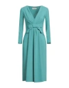 Chiara Boni La Petite Robe Woman Midi Dress Turquoise Size 12 Polyimide, Elastane In Blue