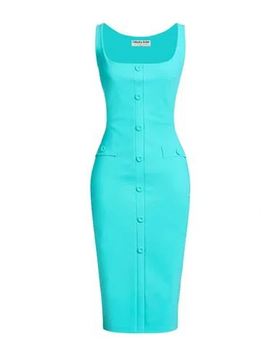 Chiara Boni La Petite Robe Woman Midi Dress Turquoise Size 6 Polyamide, Elastane In Blue