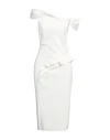Chiara Boni La Petite Robe Woman Midi Dress White Size 10 Polyamide, Elastane
