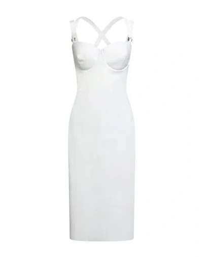Chiara Boni La Petite Robe Woman Midi Dress White Size 10 Polyamide, Elastane