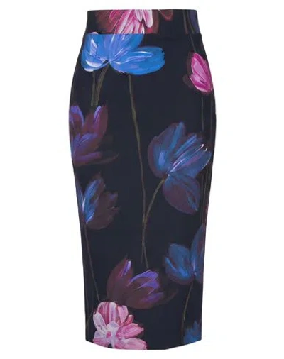 Chiara Boni La Petite Robe Woman Midi Skirt Black Size 4 Polyamide, Elastane In Multi