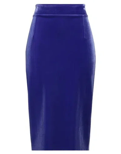 Chiara Boni La Petite Robe Woman Midi Skirt Blue Size 4 Polyester, Polyamide, Elastane