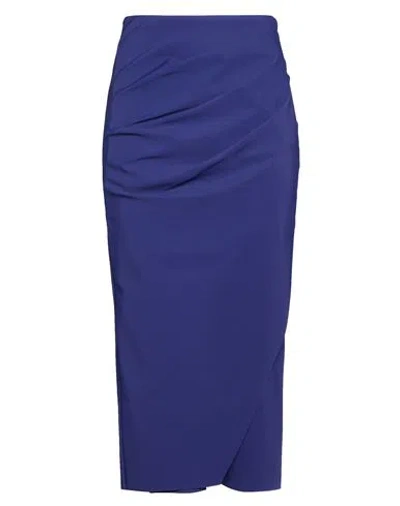 Chiara Boni La Petite Robe Woman Midi Skirt Blue Size L Polyamide, Elastane
