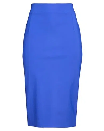 Chiara Boni La Petite Robe Woman Midi Skirt Bright Blue Size 6 Polyamide, Elastane