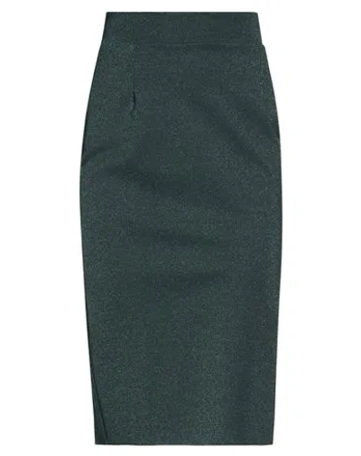 Chiara Boni La Petite Robe Woman Midi Skirt Dark Green Size 8 Polyamide, Viscose, Elastane, Polyeste