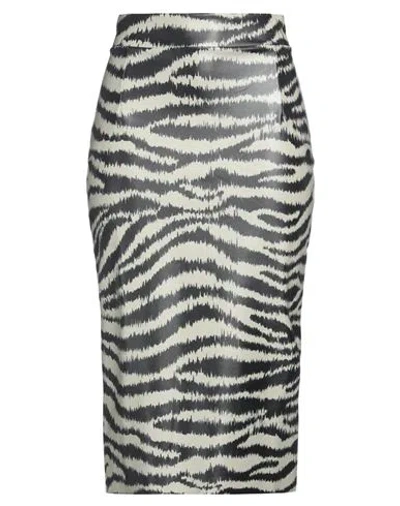 Chiara Boni La Petite Robe Woman Midi Skirt Light Grey Size 10 Polyamide, Elastane
