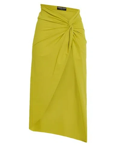 Chiara Boni La Petite Robe Woman Midi Skirt Lime Green Size Xs Polyamide, Elastane In Brown