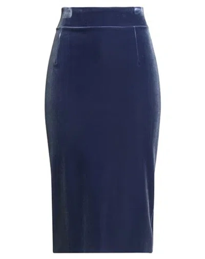 Chiara Boni La Petite Robe Woman Midi Skirt Navy Size 10 Polyester, Polyamide, Elastane