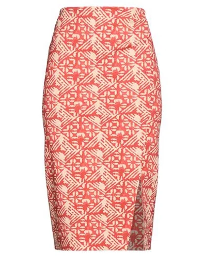 Chiara Boni La Petite Robe Woman Midi Skirt Rust Size 10 Polyamide, Elastane In Red