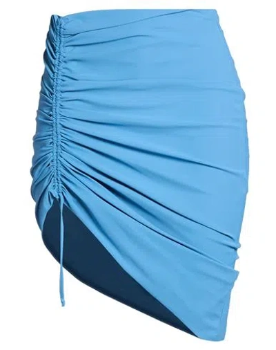 Chiara Boni La Petite Robe Woman Midi Skirt Slate Blue Size 8 Polyamide, Elastane