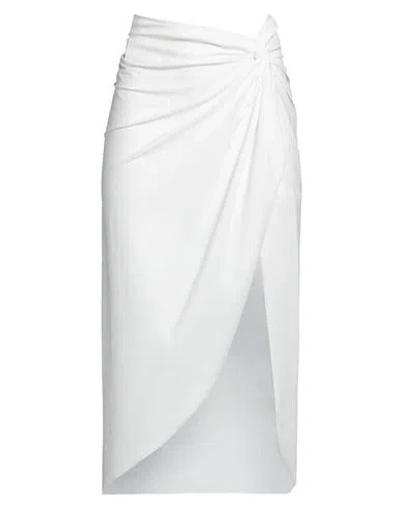 Chiara Boni La Petite Robe Woman Midi Skirt White Size Xl Polyamide, Elastane