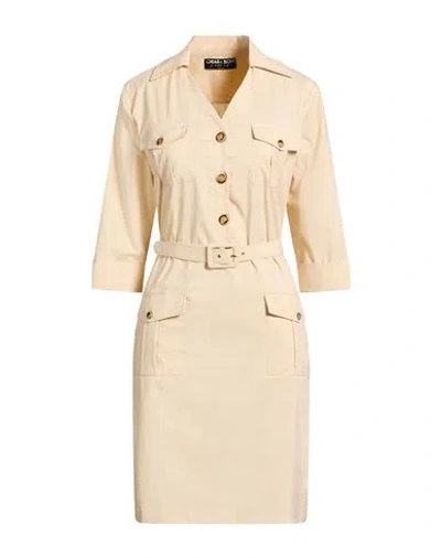 Chiara Boni La Petite Robe Woman Mini Dress Beige Size L Cotton, Elastomultiester In Neutral
