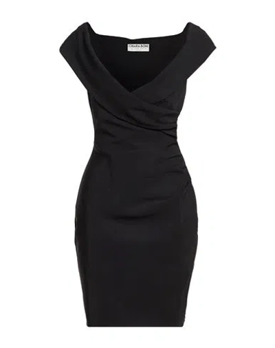 Chiara Boni La Petite Robe Woman Mini Dress Black Size 10 Polyamide, Elastane