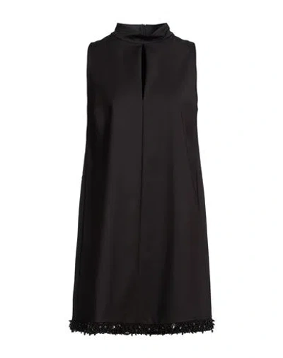 Chiara Boni La Petite Robe Woman Mini Dress Black Size 2 Cotton, Polyamide, Elastane