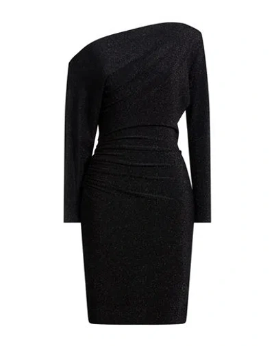 Chiara Boni La Petite Robe Woman Mini Dress Black Size 4 Polyester, Viscose, Polyamide, Metallic Pol