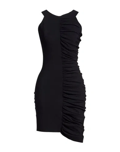 Chiara Boni La Petite Robe Woman Mini Dress Black Size 6 Polyamide, Elastane In Animal Print