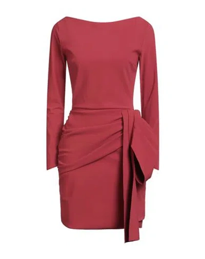 Chiara Boni La Petite Robe Woman Mini Dress Brick Size 6 Polyamide, Elastane