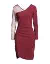 Chiara Boni La Petite Robe Woman Mini Dress Burgundy Size 8 Polyamide, Elastane In Burgundy