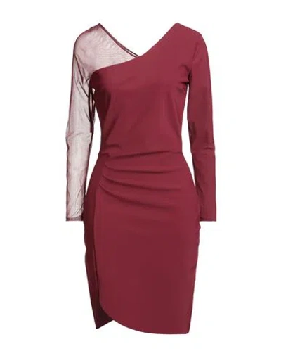 Chiara Boni La Petite Robe Woman Mini Dress Burgundy Size 8 Polyamide, Elastane