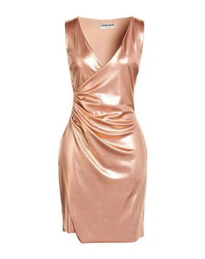 Chiara Boni La Petite Robe Woman Mini Dress Copper Size 6 Polyamide, Elastane In Gold