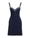 Chiara Boni La Petite Robe Woman Mini Dress Midnight Blue Size 8 Polyamide, Elastane