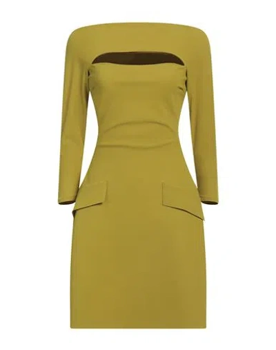 Chiara Boni La Petite Robe Woman Mini Dress Military Green Size 6 Polyamide, Elastane