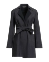 Chiara Boni La Petite Robe Woman Overcoat & Trench Coat Charcoal Size 10 Polyamide, Elastane
