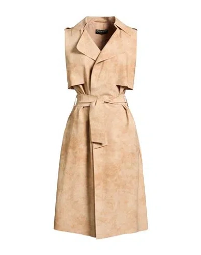 Chiara Boni La Petite Robe Woman Overcoat & Trench Coat Sand Size M Polyamide, Elastane In Metallic
