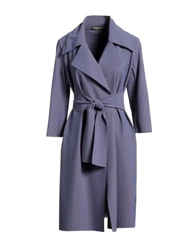 Chiara Boni La Petite Robe Woman Overcoat & Trench Coat Slate Blue Size S Polyamide, Elastane