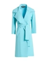 Chiara Boni La Petite Robe Woman Overcoat & Trench Coat Turquoise Size S Polyamide, Elastane In Blue
