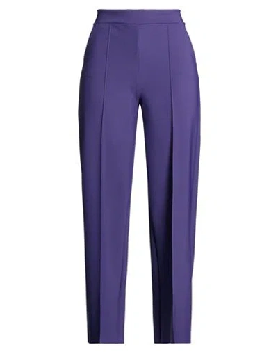 Chiara Boni La Petite Robe Woman Pants Purple Size L Polyamide, Elastane In Blue