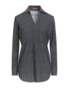 Chiara Boni La Petite Robe Woman Polo Shirt Charcoal Size 8 Polyamide, Elastane In Gray