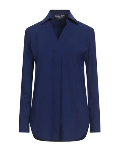 Chiara Boni La Petite Robe Woman Polo Shirt Navy Size 4 Polyamide, Elastane