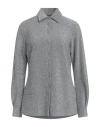 Chiara Boni La Petite Robe Woman Shirt Silver Size 8 Polyester, Viscose, Polyamide, Metallic Polyest