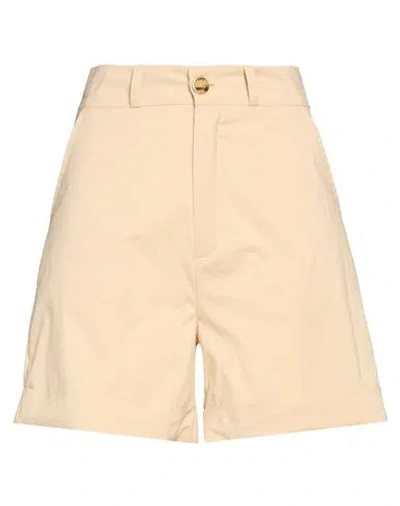 Chiara Boni La Petite Robe Woman Shorts & Bermuda Shorts Beige Size 8 Cotton, Elastomultiester In Neutral