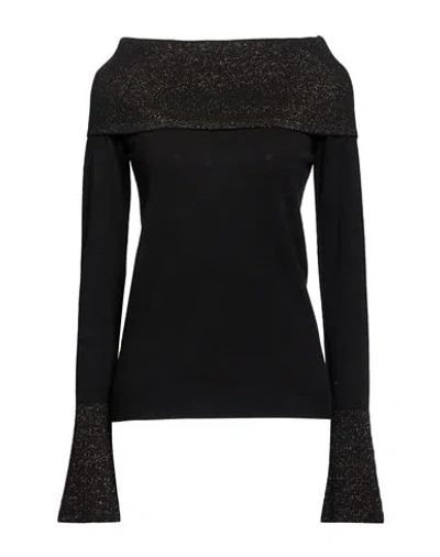 Chiara Boni La Petite Robe Woman Sweater Black Size Xs Wool, Viscose, Cashmere, Polyamide, Metallic