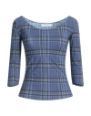 Chiara Boni La Petite Robe Woman T-shirt Blue Size 4 Polyamide, Elastane In Blue