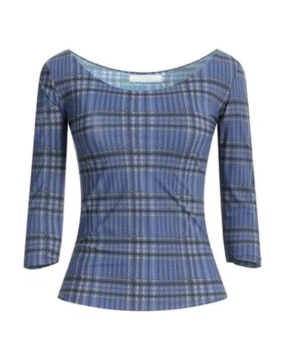 Chiara Boni La Petite Robe Woman T-shirt Blue Size 4 Polyamide, Elastane