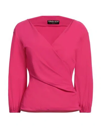 Chiara Boni La Petite Robe Woman T-shirt Fuchsia Size 4 Polyamide, Elastane In Pink