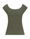 Chiara Boni La Petite Robe Woman T-shirt Khaki Size 12 Polyamide, Elastane In Green