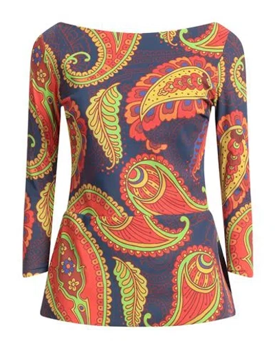 Chiara Boni La Petite Robe Woman T-shirt Midnight Blue Size 8 Polyamide, Elastane