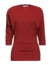 Chiara Boni La Petite Robe Woman T-shirt Rust Size 10 Polyamide, Elastane In Red