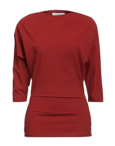 Chiara Boni La Petite Robe Woman T-shirt Rust Size 10 Polyamide, Elastane In Red