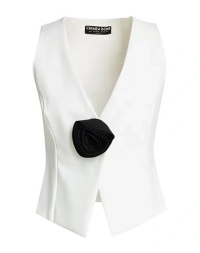 Chiara Boni La Petite Robe Woman Tailored Vest White Size 2 Polyamide, Elastane