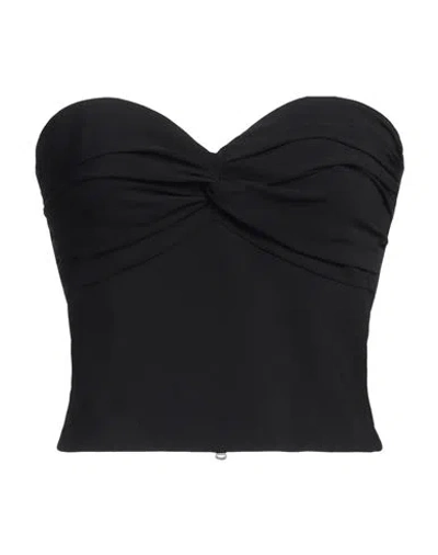 Chiara Boni La Petite Robe Woman Top Black Size 10 Polyamide, Elastane