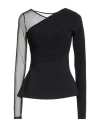 Chiara Boni La Petite Robe Woman Top Black Size 10 Polyamide, Elastane