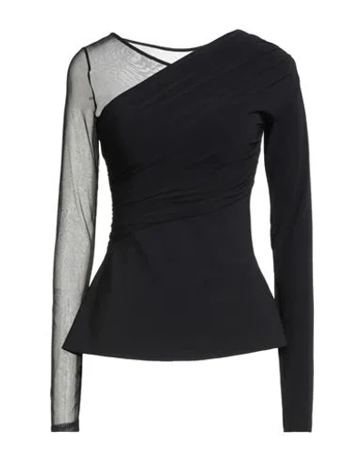 Chiara Boni La Petite Robe Woman Top Black Size 10 Polyamide, Elastane