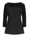 Chiara Boni La Petite Robe Woman Top Black Size 12 Polyester, Polyamide, Elastane