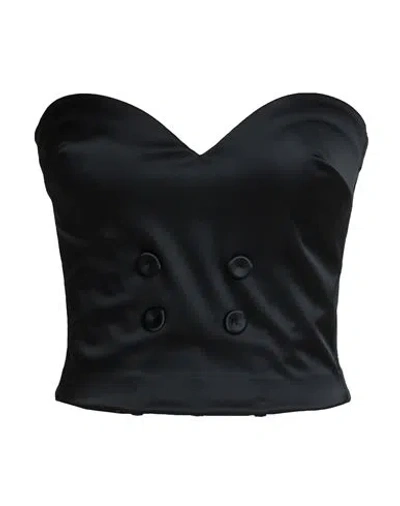 Chiara Boni La Petite Robe Woman Top Black Size 2 Polyamide, Elastane